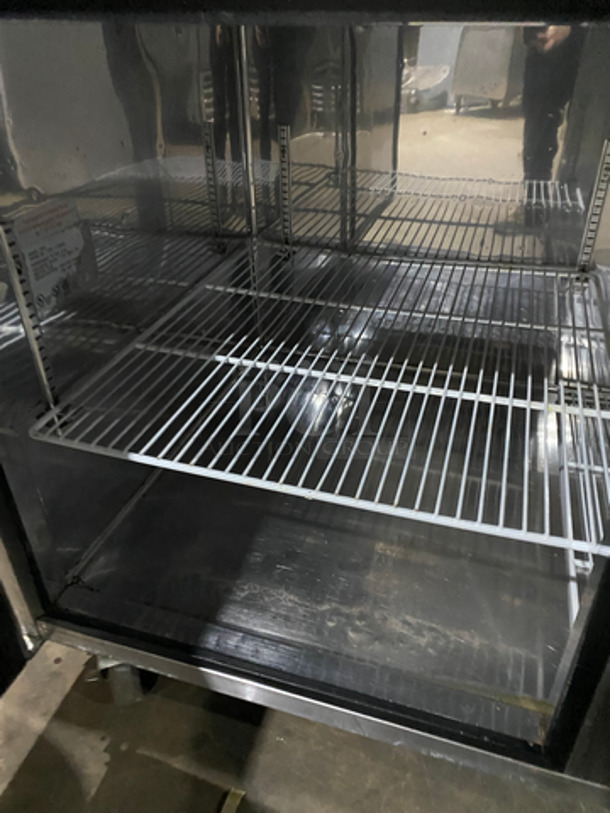 Commercial Refrigerated Pizza Prep Table! With 2 Door Underneath Storage Space! With Poly Coated Racks! All Stainless Steel! On Casters! Model: PT67 SN: 11100035 115V 60HZ 1 Phase - Image 6 of 10