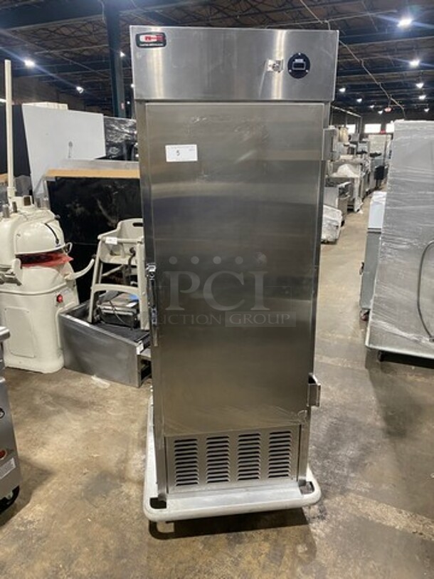 NICE! Carter Hoffmann Commercial Refrigerated Single Door Meal Delivery Cart! All Stainless Steel! On Casters! Model: PHB495 SN: 438966 120V 60HZ 1 Phase