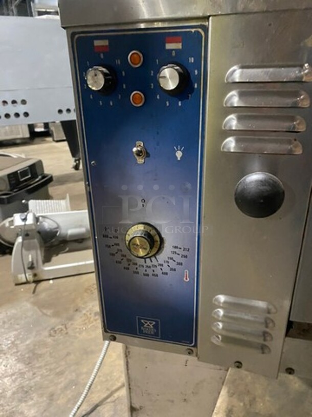 GREAT! Bakers Pride Commercial Electric Powered Single Deck Pizza Oven! All Stainless Steel! On Legs! WORKING WHEN REMOVED! 208V 3 Phase! - Image 7 of 8
