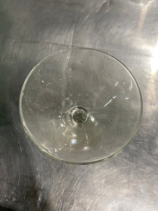 ALL ONE MONEY! Clear Glass Stemmed Martini Glasses! Includes Poly Cup Crate! - Image 4 of 5