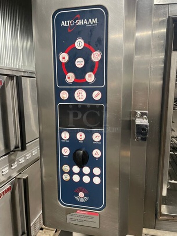 (x2) Alto Shaam Commercial Double Deck Electric Powered CombiTherm Combi Oven! With View Through Doors! All Stainless Steel! Model 7.14I/ML/SK Serial 488104000! 208/240V 3Phase! On Legs! 2 X Your Bid! Makes One Unit! - Image 7 of 12