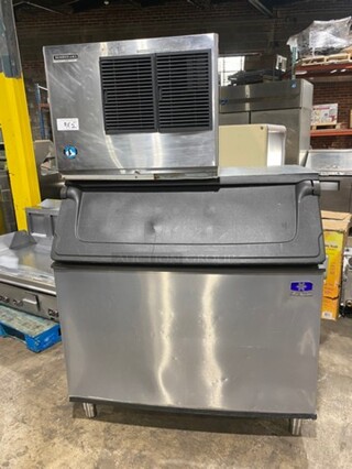 DON'T LOSE OUT! Hoshizaki KML-250MAH Stainless Steel Commercial Ice Head on Hoshizaki D970. Commercial Ice Bin. 115-120 Volts, 1 Phase.
