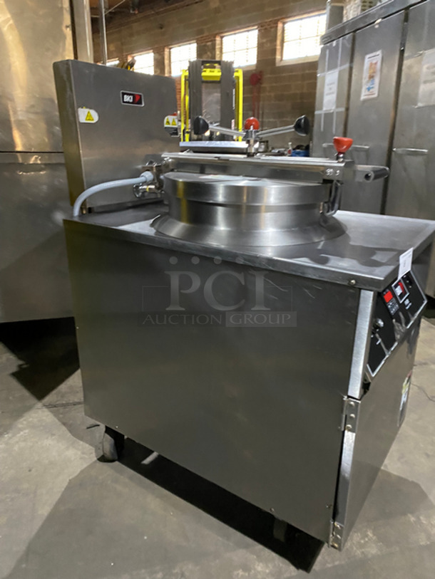 Commercial Electric Powered BKI Pressure Fryer! With Frying Basket! All Stainless Steel! On Casters! Model: FKM 208V 3 Phase - Image 2 of 12