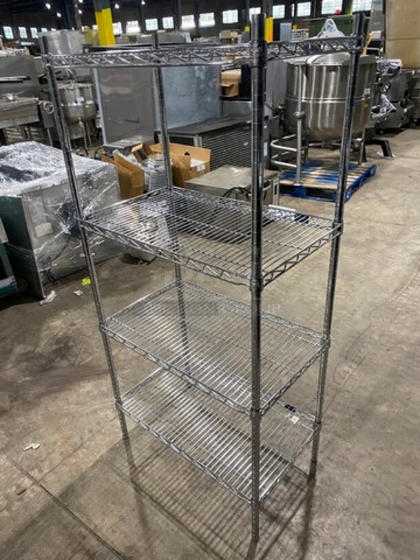 Nexel Commercial Metal 4 Tier Shelf! BUYER MUST DISMANTLE! PCI CANNOT DISMANTLE FOR SHIPPING! PLEASE CONSIDER FREIGHT CHARGES! - Image 3 of 5