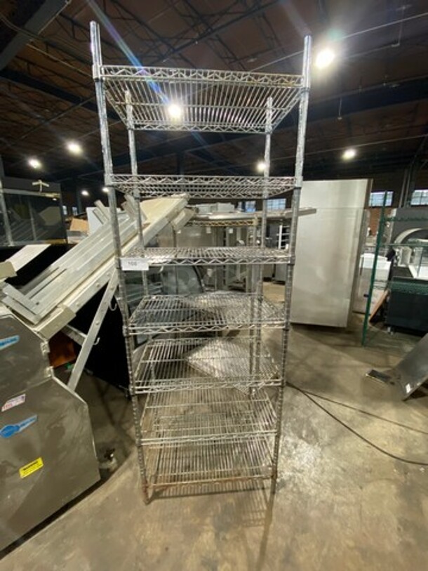 Shelf Tec Commercial Metal 7 Tier Shelf! On Legs! BUYER MUST DISMANTLE! PCI CANNOT DISMANTLE FOR SHIPPING! PLEASE CONSIDER FREIGHT CHARGES!