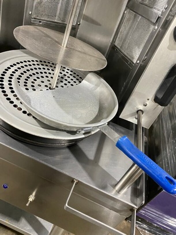 Attias Natural Gas Powered Dual Gyro Machine! On Equipment Stand! With Storage Space Underneath! All Stainless Steel! On Legs! - Image 10 of 12