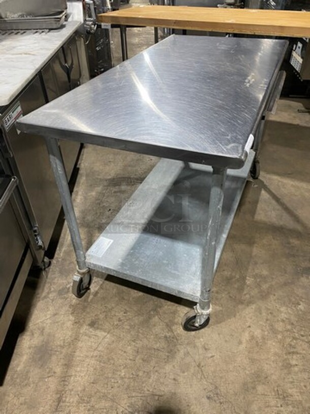 Eagle Solid Stainless Steel Work Top/ Prep Table! With Single Drawer! With Storage Space Underneath! On Casters! Model: T3060B SN: 0608230714 - Image 4 of 10