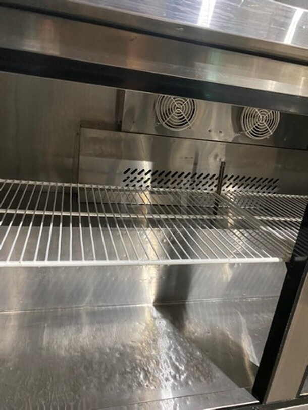 L & J Commercial 2 Door Lowboy/ Worktop Cooler! Stainless Steel! On Casters! WORKING WHEN REMOVED! Model: LUC60 SN: LUC6012020684020 115V 60HZ 1 Phase - Image 6 of 8