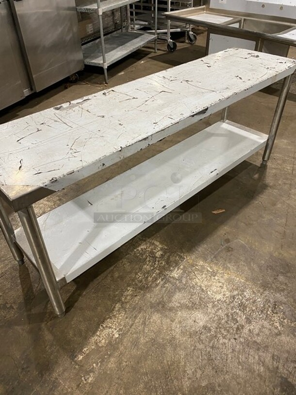 Commercial Worktop/ Prep Top Table! With Storage Area Underneath! Solid Stainless Steel! On Legs! - Image 3 of 6