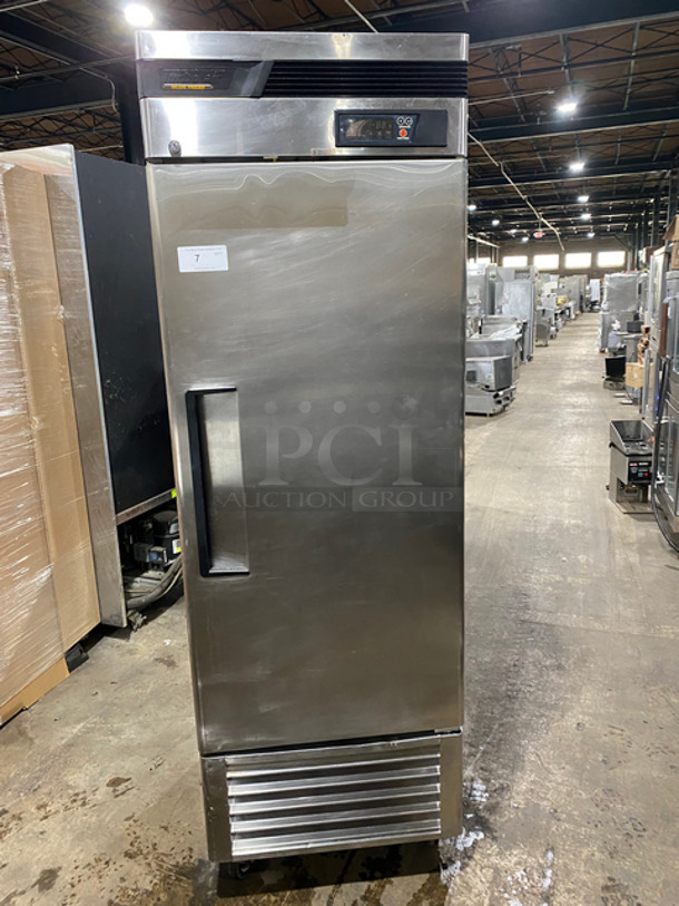 NICE! Turbo Air Commercial Single Door Reach In Freezer! With Racks! Solid Stainless Steel! On Casters! Model: TSF23SD SN: BG2F0384 115V 60HZ 1 Phase