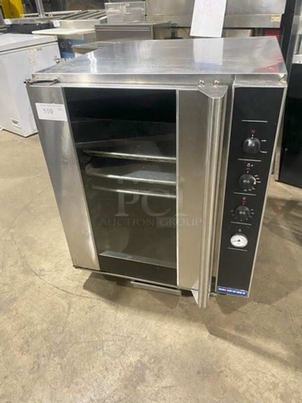 WOW! Moffat Turbofan P8M - Full Size Sheet Pan Manual Electric Proofer And Holding Cabinet! P Series! 8 x full size sheet pan capacity
3" tray spacing
Low velocity circulation fan
Off / proofer / hold mode selection dial
Mechanical thermostat 65-185F
Air heating ON control panel indicator
Humidity level control
Humidity tank ON control panel indicator
Cabinet temperature thermometer
Auto-fill water system standard
Single phase connection!  - Image 1 of 8