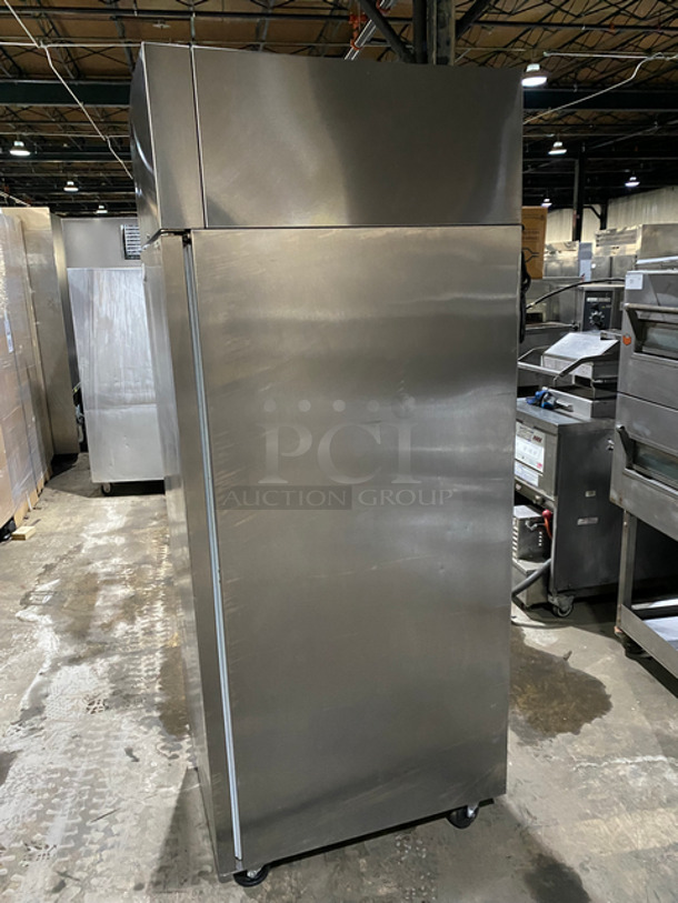 COOL! Delfield Commercial Single Door Reach In Refrigerator! With Poly Coated Racks! Solid Stainless Steel! On Casters! Model: GBR1PSPP2 SN: 1120307559 115V 60HZ 1 Phase - Image 2 of 9