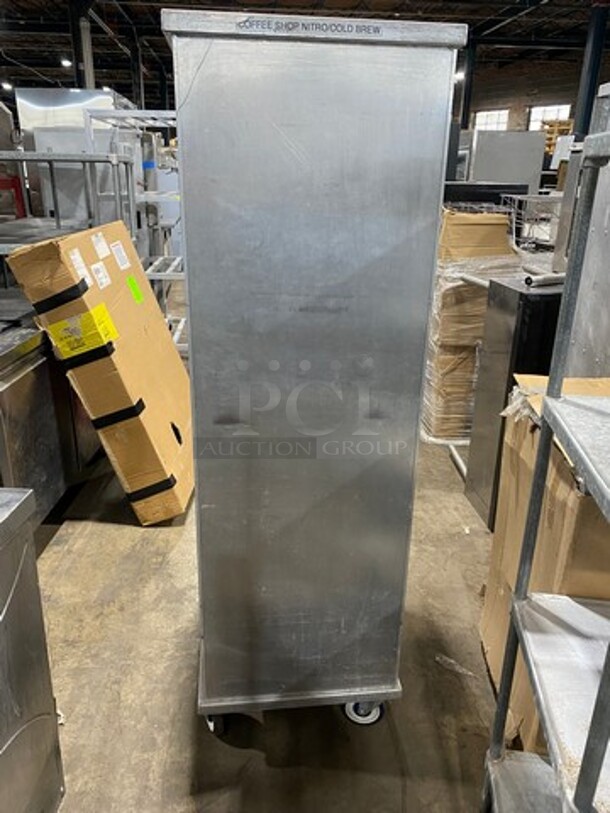 SPG Commercial Single Door Enclosed Pan Transport Rack! Solid Stainless Steel! On Casters! - Image 2 of 7