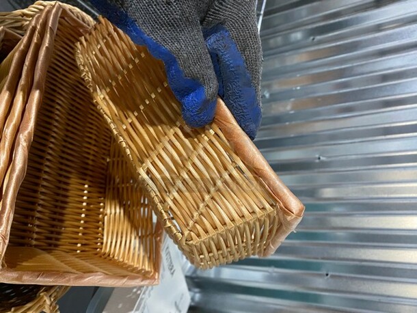 COOL! Light & Dark Woven Bread Baskets! 9 X Your Bid! - Image 7 of 9