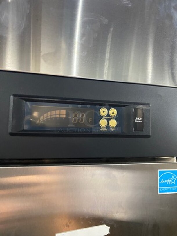 Turbo Air Commercial 2 Door Reach In Freezer! With Poly Coated Racks! All Stainless Steel! On Casters! Model: M3F472N SN: H2M3F4LCZ205 115V 60HZ 1 Phase! Working When Removed! - Image 9 of 10