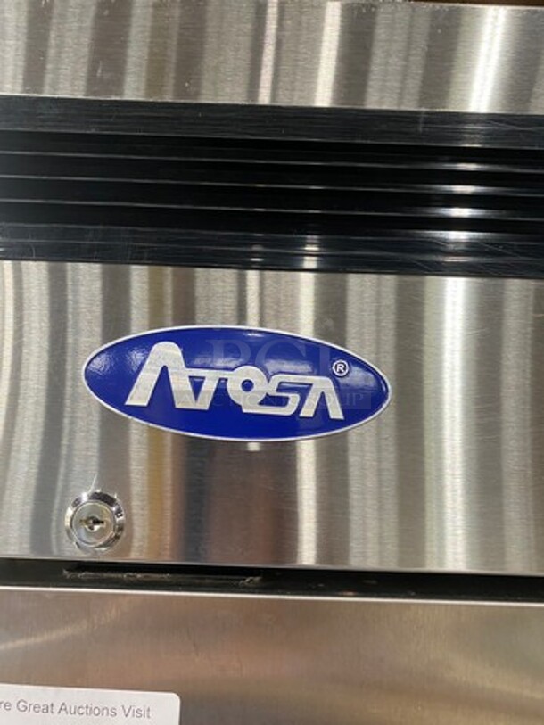 Atosa Commercial Single Door Reach In Cooler! With Poly Coated Racks! All Stainless Steel! On Casters! Model: MBF8505GR SN: MBF8505GRAUS100318082200C40028 115V 60HZ 1 Phase - Image 2 of 9