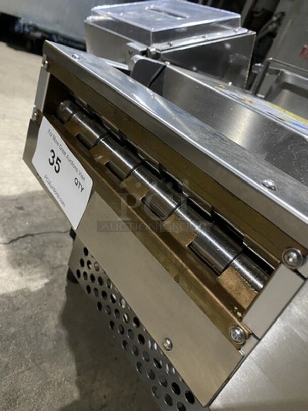 Nice! 2006 La Monferrina Commercial Countertop Pasta Dough Sheeter! All Stainless Steel! Model NINA Serial 06N093! 220V! - Image 7 of 8