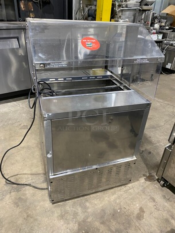 Turbo Air Refrigerated Salad Bar Island! Single Door Storage Space Underneath! All Stainless Steel! Model: MST28711S - Image 3 of 9
