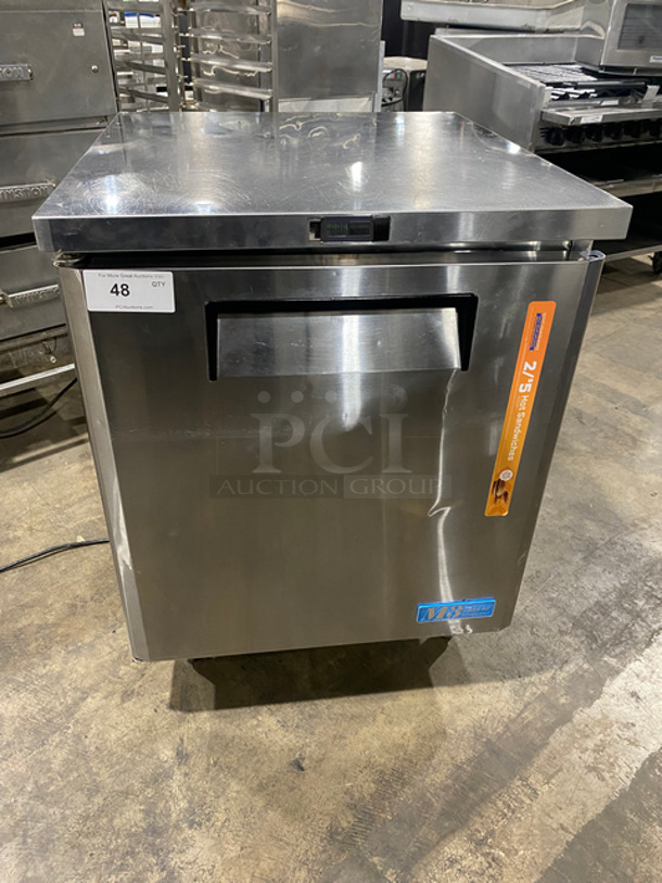 Turbo Air Commercial Single Door Lowboy/ Worktop Cooler! All Stainless Steel! On Legs! Model: MUR28 SN: MU2R902083 115V 60HZ 1 Phase