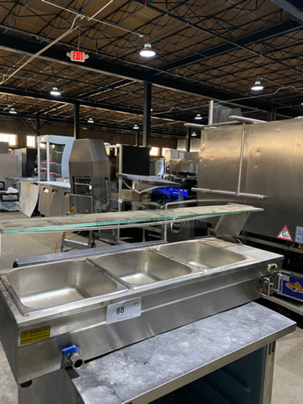 Commercial Countertop 3 Bay Bain Marie/ Steam Table! All Stainless Steel! Model: BM-3 SN: 070023 220V 60HZ 1 Phase - Image 1 of 10