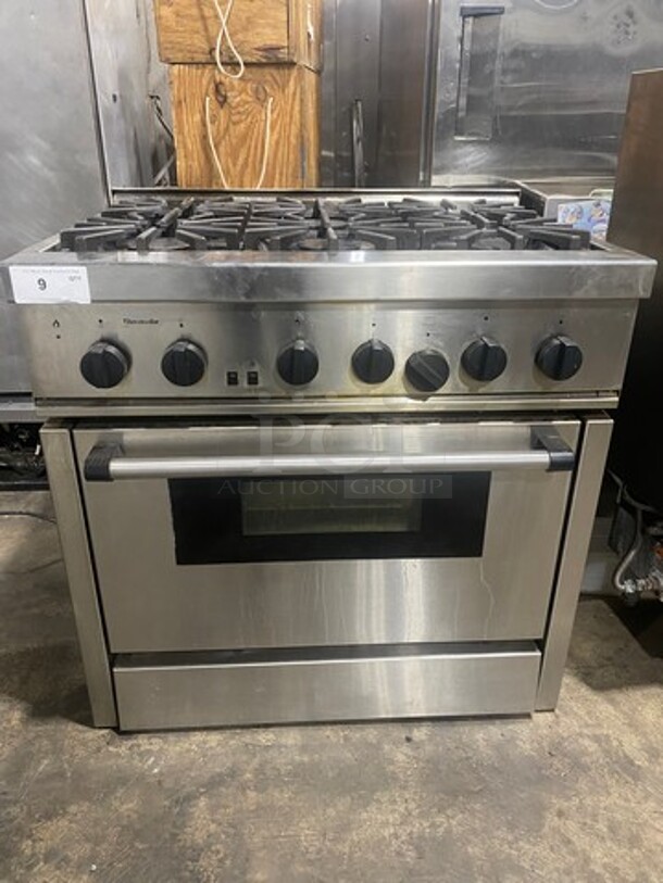 Thermador 6 Burner Stove! With Oven Underneath! Metal Oven Racks! Stainless Steel!