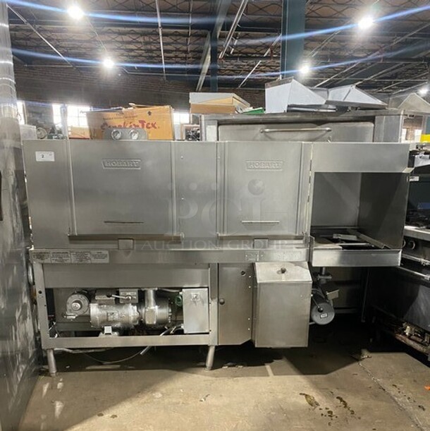 FAB! Hobart Commercial Heavy Duty Conveyor Dishwasher! On Legs! All Stainless Steel! Model: CRS66 SN: 12129752EL 200/230V 60HZ 3 Phase - Image 1 of 12