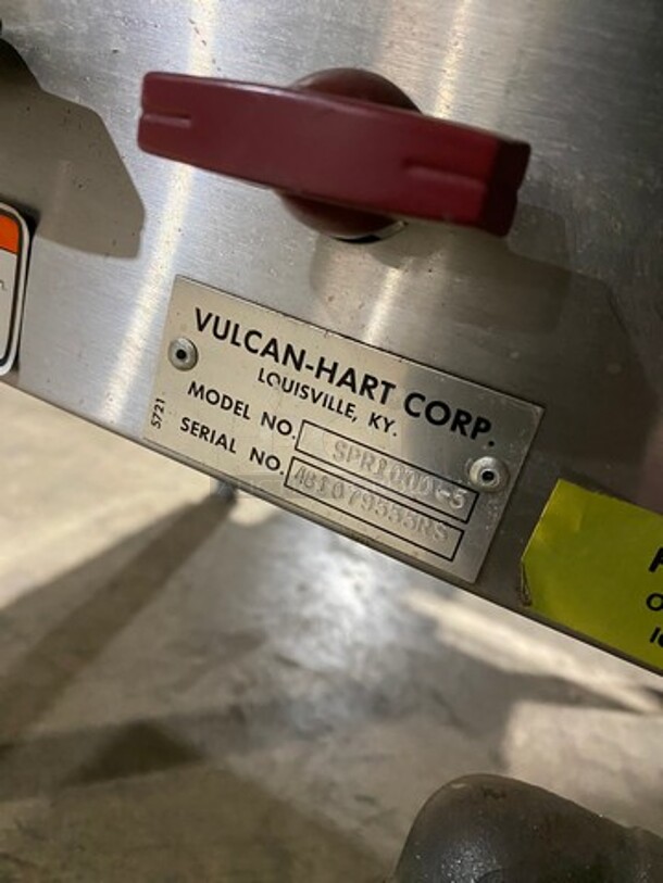 WOW! BRAND NEW! NEVER USED! Vulcan Commercial Natural Gas Powered 5 Ring Jet Burner Stock Pot! All Stainless Steel! On Legs! Model: SPR10005 SN: 481079555RS - Image 8 of 9