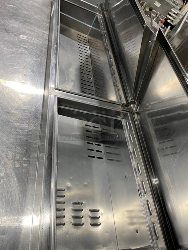 Turbo Air Commercial Refrigerated Pizza Prep Table! With 4 Drawer Storage Space Underneath! All Stainless Steel! On Casters! Model: TPR67SDD4 SN: T6P4DB4008 115V - Image 9 of 10