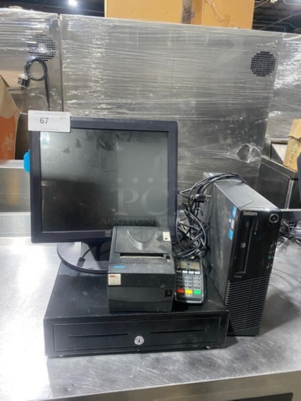 Think Centre POS System With Cash Draw & Computer! - Image 1 of 6