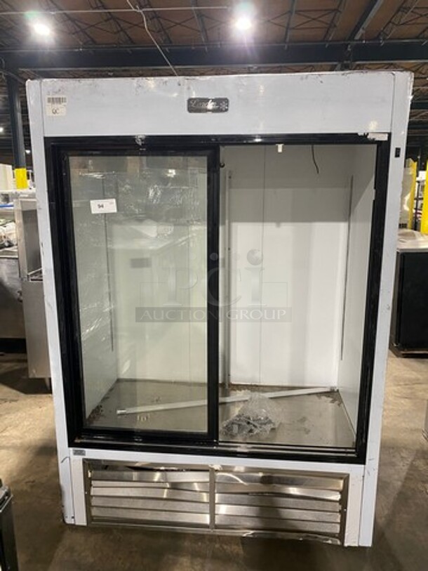 Leader Commercial 2 Door Reach In Cooler Merchandiser! With View Through Doors! MISSING ONE DOOR! Model: ESLS54 SN: NE03R0113 115V 60HZ 1 Phase - Image 1 of 8