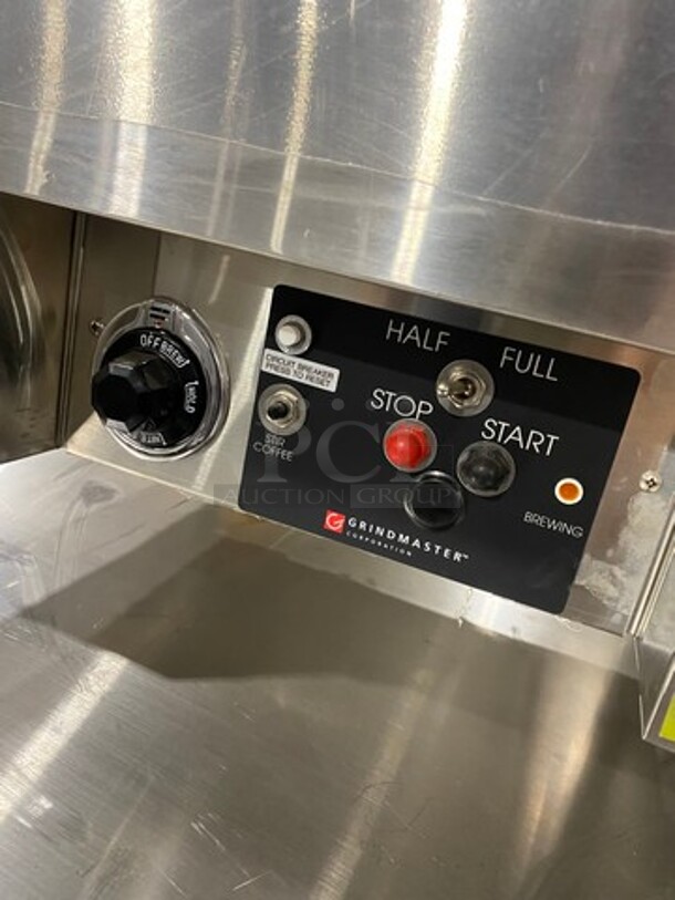 NEW! NEVER USED! Grindmaster Commercial Countertop Single Space Saver Coffee Urn! With Hot Water Line! Stainless Steel! On Small Legs! Model: 8116 - Image 7 of 9
