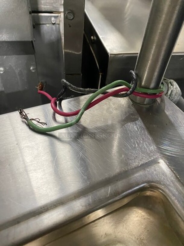 AWESOME! Delfield Commercial Custom Made Electric Powered 4 Well Steam Table! With Over Head Shelf! With Storage Space Underneath! All Stainless Steel! On Legs! WORKING WHEN REMOVED! Model: V1416032 SN: 84833601M 208/30V 60HZ 1 Phase - Image 9 of 9