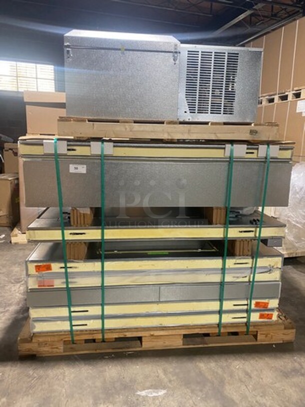 GREAT! BRAND NEW! IN THE BOX! Norlake Commercial Self Contained 6x6 Walk-In Freezer! With Floor! Self-Contained Compressor/Blower! Model: KL66CRM 208/230V 1 Phase
