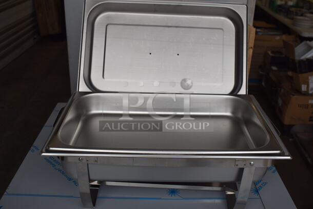 9 BRAND NEW IN BOX! Choice Aluminum 8 Quart Full Size Chafing Dish w/ Drop In and Lid. 23x14.5x12. 9 Times Your Bid! - Image 5 of 6