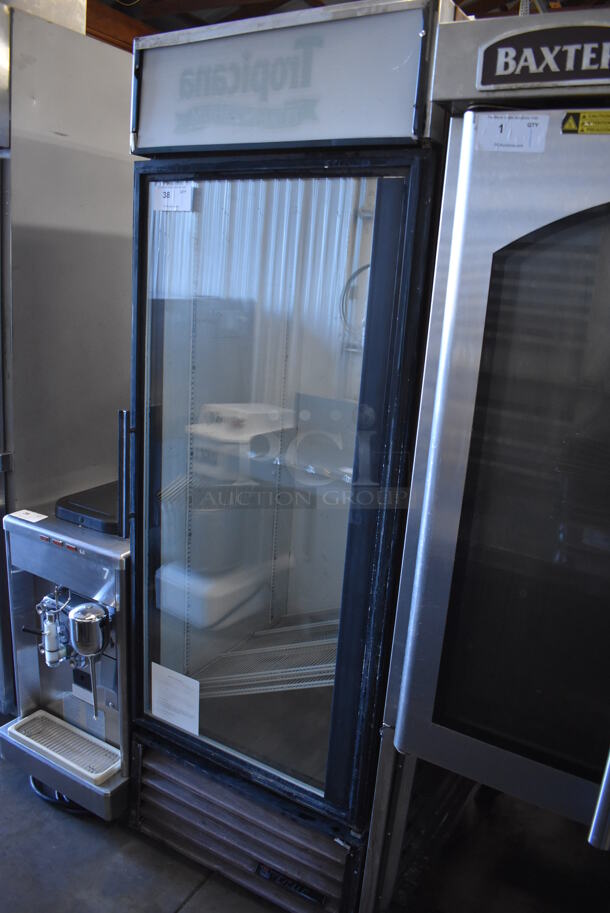 True GDM-23 Metal Commercial Single Door Reach In Cooler Merchandiser. 115 Volts, 1 Phase. 27x31x79. Tested and Does Not Power On - Image 1 of 7