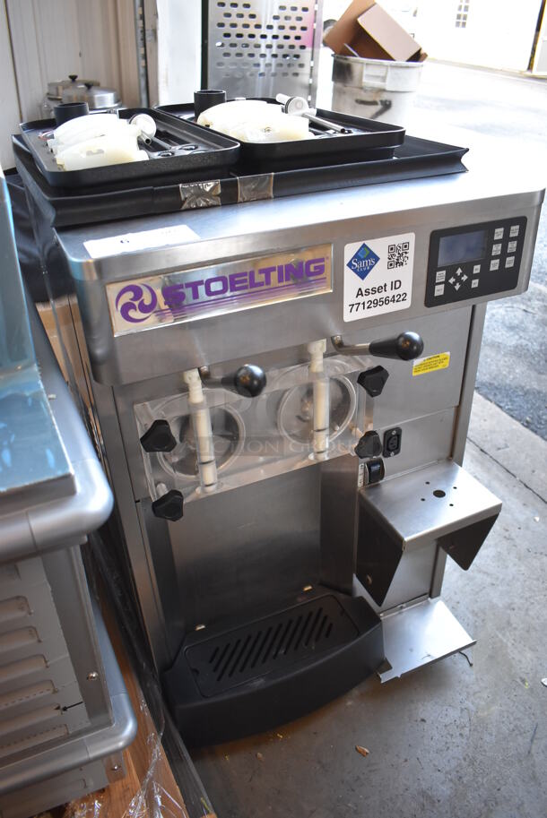 2017 Stoelting SF121-38I2 Stainless Steel Commercial Countertop Air Cooled 2 Flavor w/ Twist Soft Serve Ice Cream Machine. 208-240 Volts, 1 Phase. 22x33x34 - Image 3 of 7