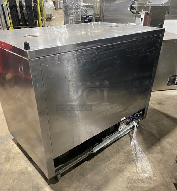 Beverage Air Single Side Access Milk Cooler! Stainless Steel! On Casters! Model: SM49N SN:5002900 115V 1PH - Image 4 of 7