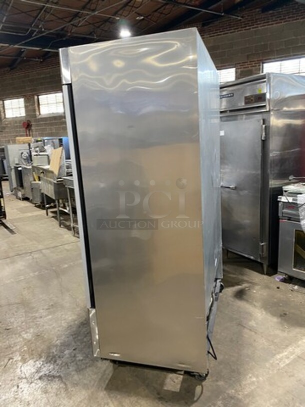 TURBO AIR- Digital Control 2 Glass Door Reach In Refrigerator! Stainless Steel!  On Commercial Casters! Model MSR-49G-2 115V/60Hz/1 Phase! On Casters!  - Image 2 of 9