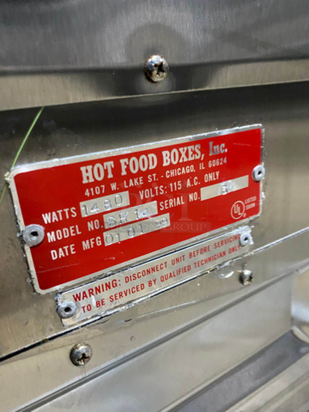Hot Food Boxes Commercial Insulated Heated Holding Cabinet! All Stainless Steel! On Casters! Model: SH14 115V - Image 8 of 9
