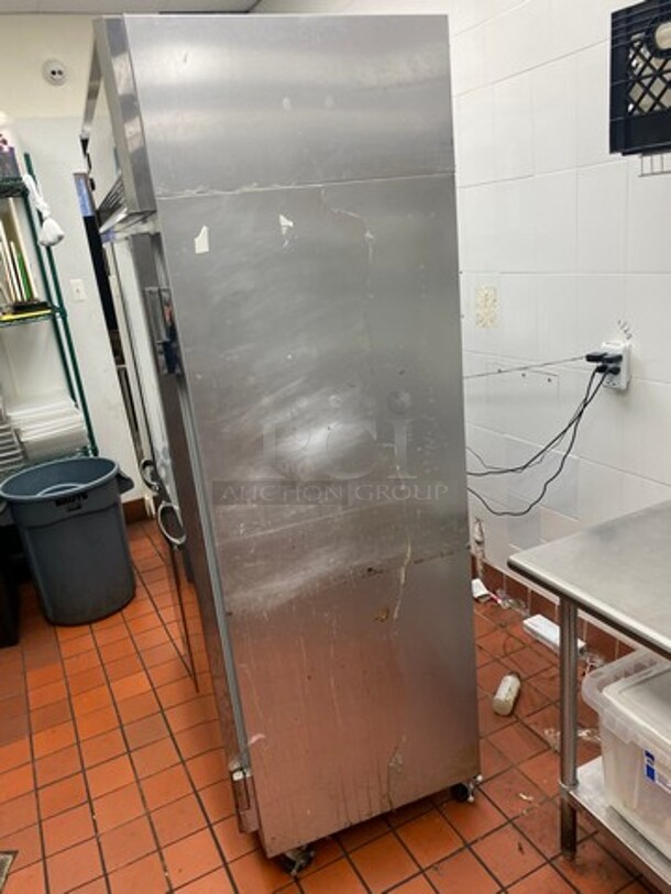 Continental Commercial 2 Door Reach In Cooler! With Poly Coated Racks! All Stainless Steel! On Casters! WORKING WHEN REMOVED! Model: 2RS SN: 15836969 115V 60HZ 1 Phase - Image 4 of 8