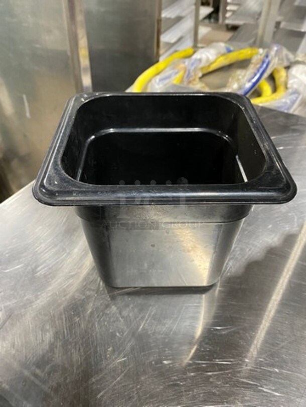 Cambro Black Poly 1/6x6" Food Containers! 12x Your Bid! - Image 2 of 4