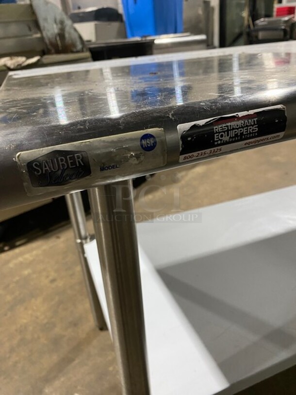 Like New! Sauber 60" Stainless Steel Commercial Worktable! - Image 7 of 7
