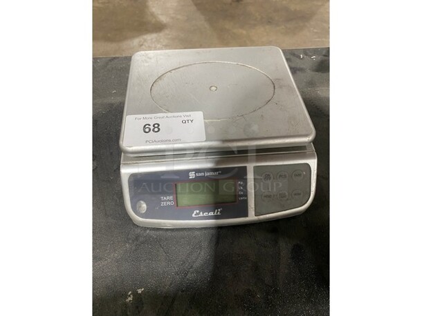 San Jamar Escali SCDGM66 Metal Countertop 66 Pound Capacity Scale! - Image 1 of 6
