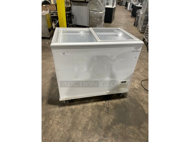 Commercial Reach Down Double Chest Freezer/Merchandiser! With 2 View Through Sliding Top Doors! - Image 1 of 7