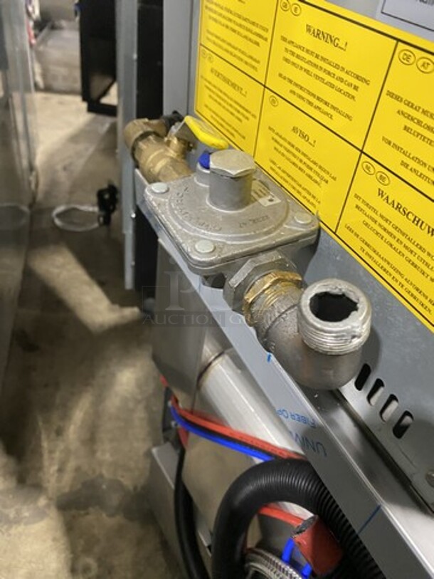 NEW NEVER USED! LATE MODEL 2022 INOKSAN Natural Gas Powered 4 Burner Gyro Doner Kebab Machine! Model PDG104MN Serial 420000032432!  - Image 8 of 10