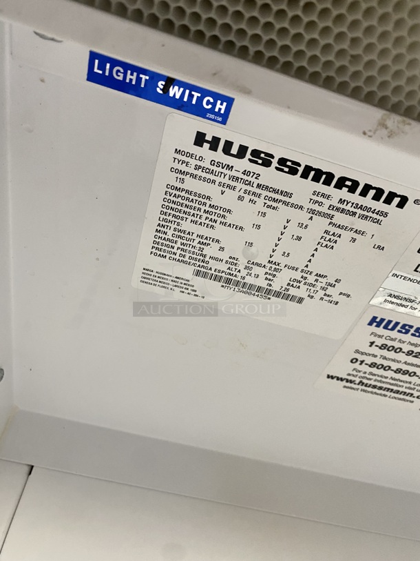 HUSSMANN Commercial Refrigerated Open Grab N Go Display Case Merchandiser! Model GSVM-4072 Serial MY13A04455! 115V/60Hz/1 Phase - Image 6 of 7