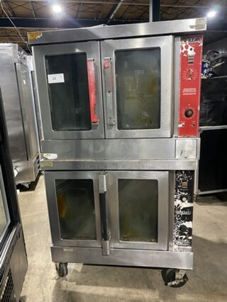 Vulcan Single Natural Gas Powered Convection Oven! On Hobart Natural Gas Powered Convection Oven! No Racks! On Casters! 2 X Your Bid Makes One Unit! 