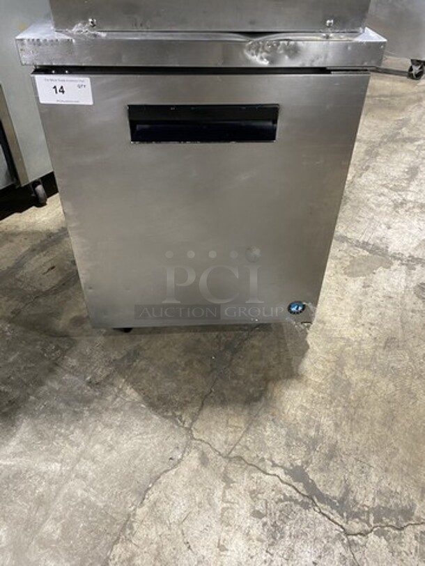 NICE! Hoshizaki One Door Refrigerated LowBoy/Worktop! All Stainless Steel! Model: UR27A-LPC Serial J70390G! 115V 1 Phase! On Casters!