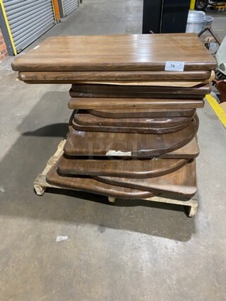 ALL ONE MONEY! Various Size And Style Tabletops! TOPS ONLY! Made From Real Wood!