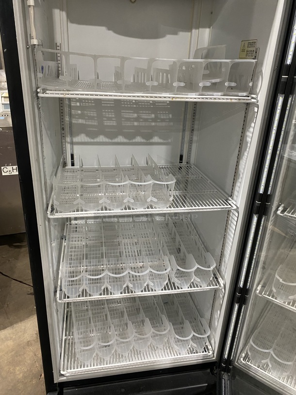 Imbera ENERGY STAR Metal Commercial Single Door Reach In Cooler W/ Poly Coated Racks and Drink Sliders! Model G319 SN:111150711390 115V 1PH!  - Image 4 of 7